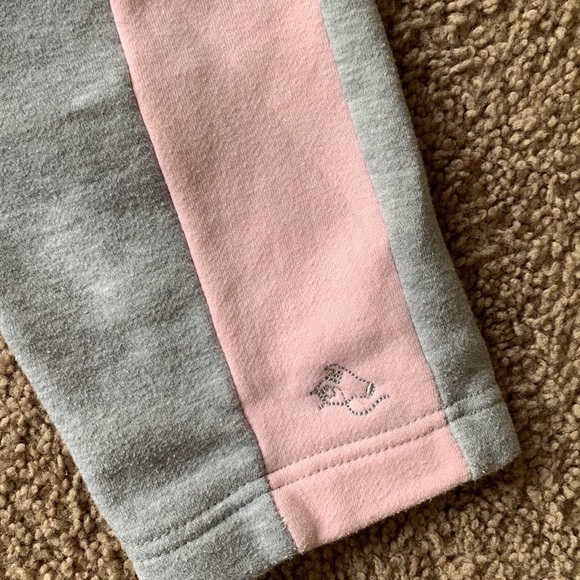 Steady Hands Clothing Gray/Pink Stripe Sweats - Picture 2 of 3